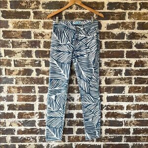 J. McLaughlin Jaycie Palm Print Jeans Size 0